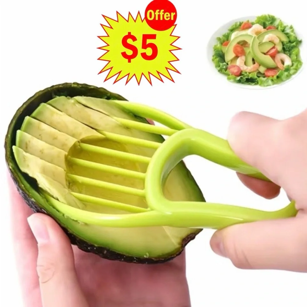 3-in-1 New Avocado Slicer Tool – Hassle-Free Cutting, Pitting & Slicing!